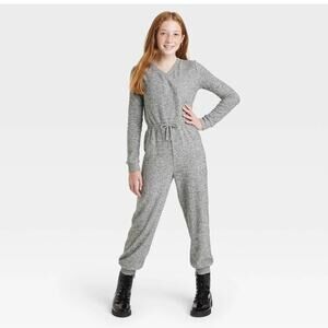 Girls' Cozy Jumpsuit - Art Class Heather
